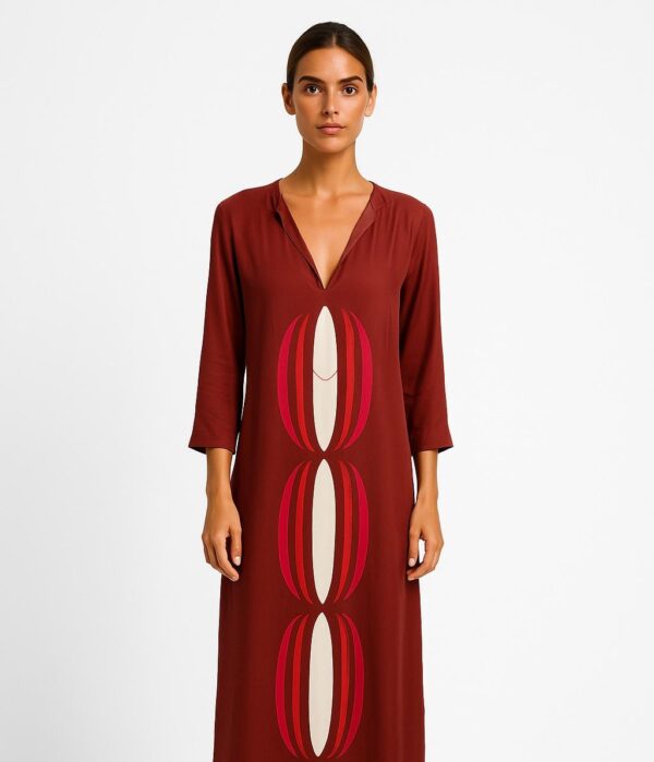 Vestido" Menfis" granate - Imagen 3
