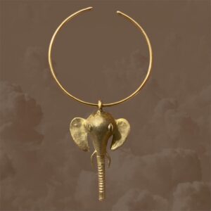 Collar Cabeza de Elefante- Baño de Oro