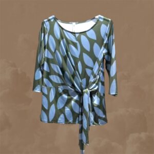 Blusa verde oliva-azul