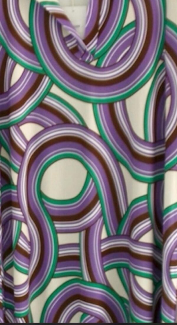 Vestido "Ondas Infinitas" lila y verde - Imagen 2