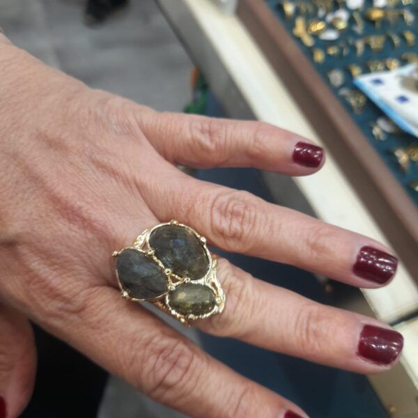 Anillo Ajustable con Labradorita - Imagen 2