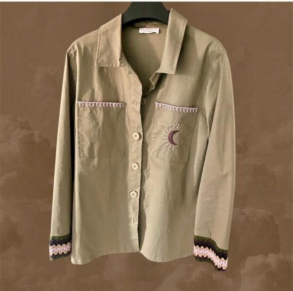 Sobrecamisa verde caza luna