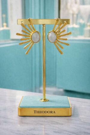 Pendiente "Helia blanco"