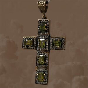 Plata 925- Cruz Imperial Verde