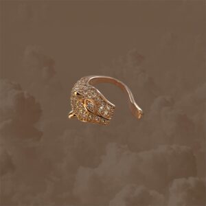 Plata 925 Ear cuff " Pantera rosa"
