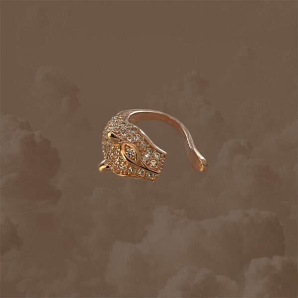 Plata 925 Ear cuff " Pantera rosa"