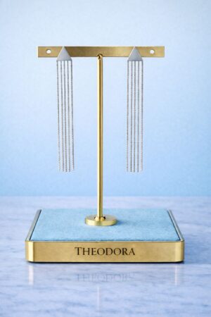 Pendiente Cascada Triangular plata