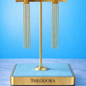 Pendiente Cascada Triangular dorada